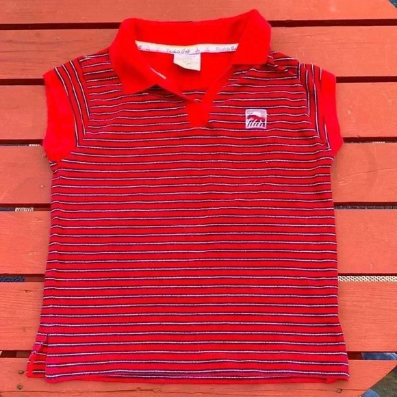 Krickets Golf 100% cotton T-shirt  with cap sleeves and V-neck - Picture 1 of 7